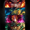 4in1 Face Expression, Demon Slayer, Anime, [A-0051]