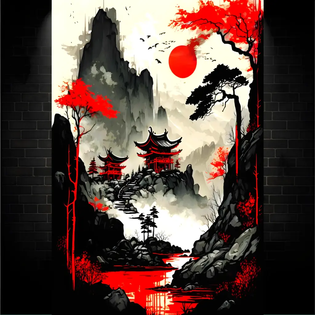  Horror Red Moon, Nature, [N-0006]