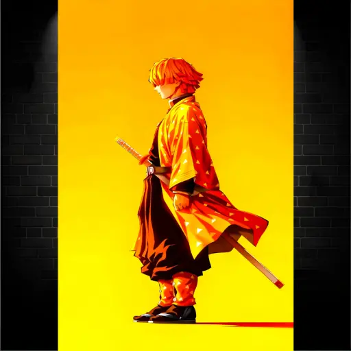 Zenitsu Agatsuma, Demon Slayer, Anime, [A-0016]