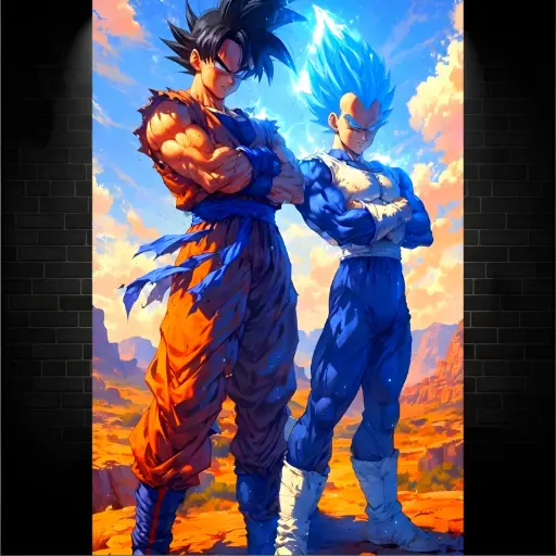 Goku and Vegeta, Dragon Ball Z, Anime, [A-0020]