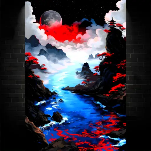 Mountain and River scenery, Nature, [N-0001]