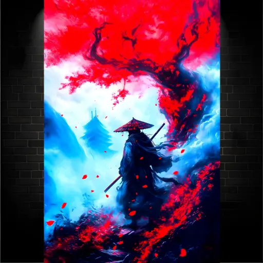 Samurai and Mountain, Nature, [N-0007]